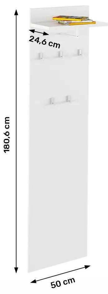 Tempo Kondela Vešiakový panel, biela, RIOMA TYP 19