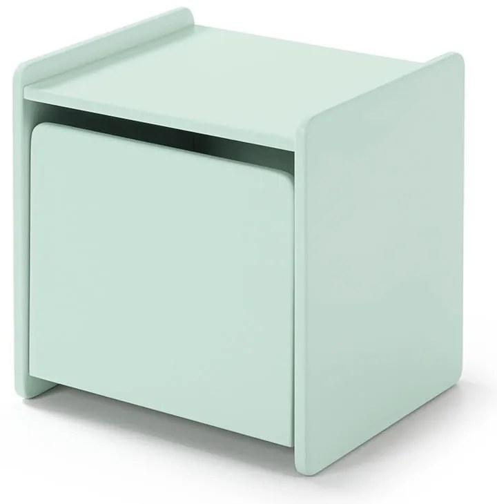 Mentolovozelený nočný stolík Vipack Kiddy