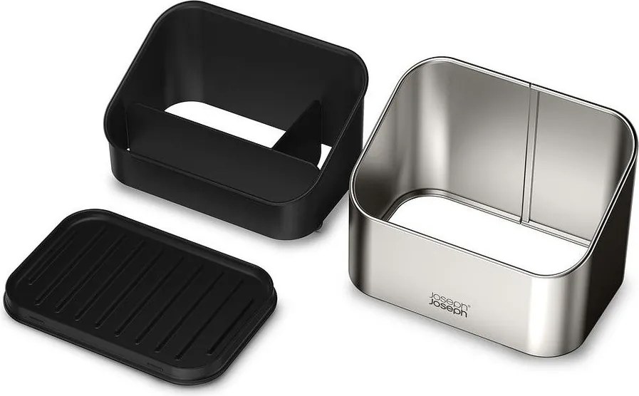 Kovový stojan na umývacie prostriedky v lesklej striebornej farbe Surface – Joseph Joseph