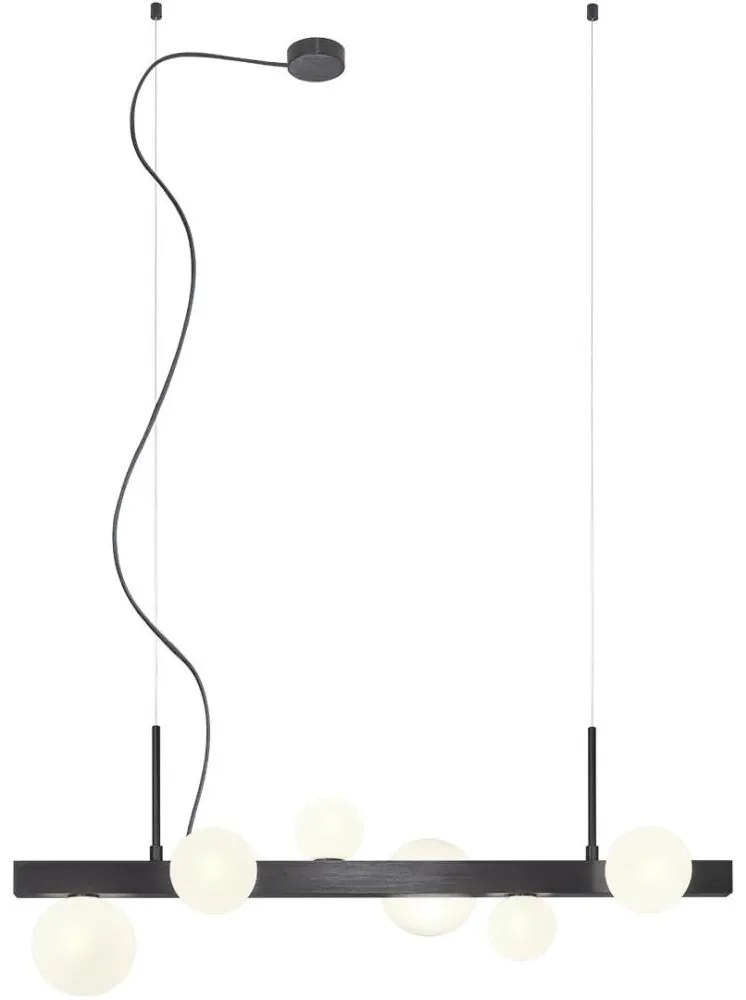 Redo 01-2375 - Luster na lanku GOJI 6xG9/28W/230V čierna