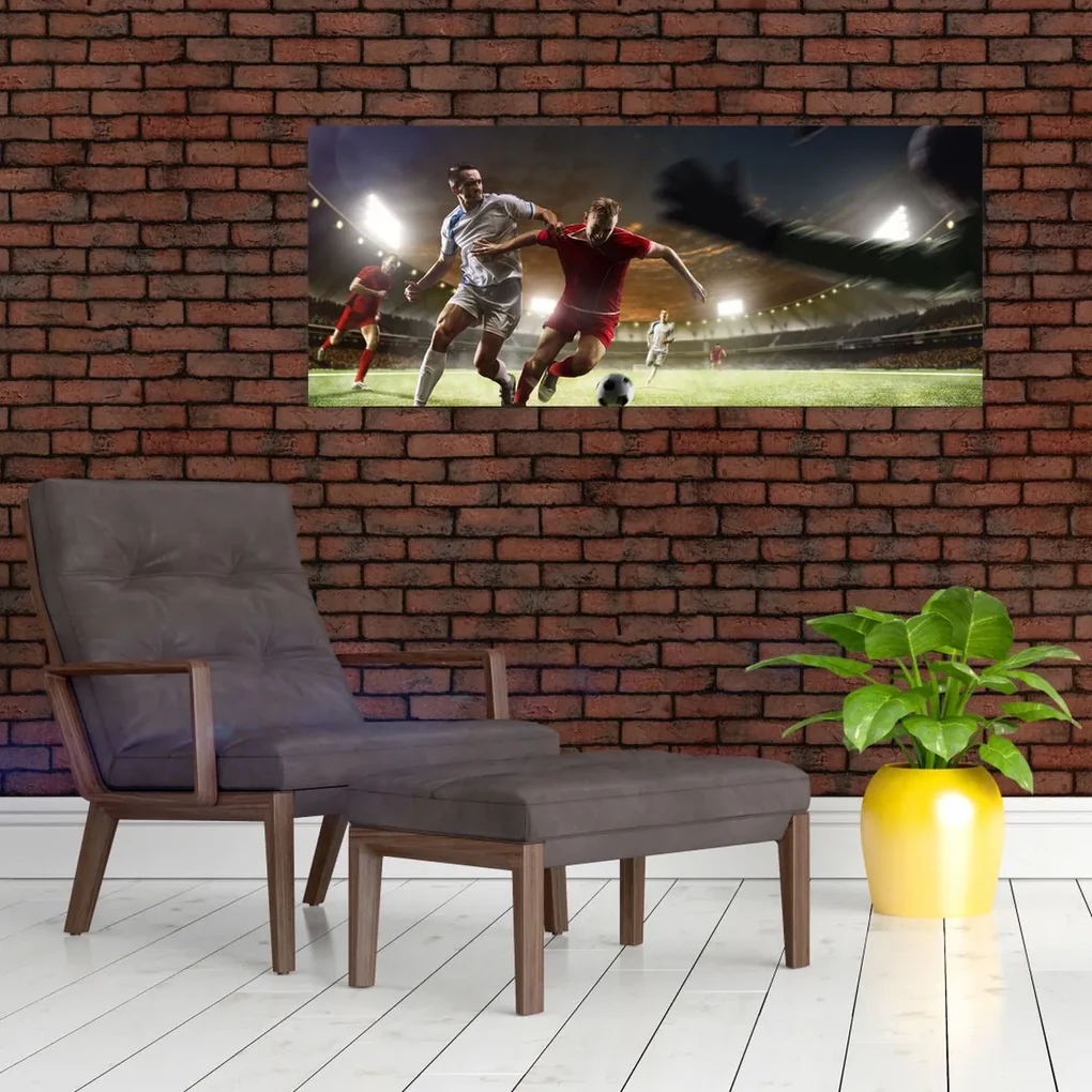 Obraz - Futbalisti v akcii (120x50 cm)