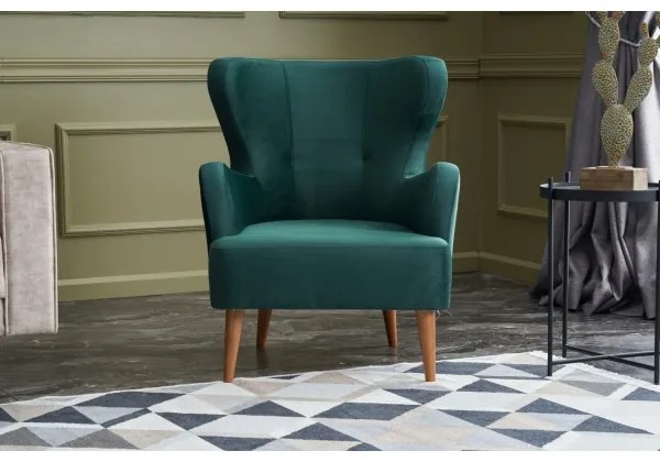 Kreslo ušiak NEKO zelené