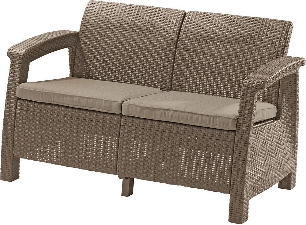 Záhradná pohovka CORFU LOVE SEAT | cappuccino