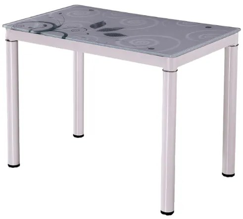 Jedálenský stôl 100 cm Damion (biela + biela) (pre 4 osoby). Vlastná spoľahlivá doprava až k Vám domov. 1050078