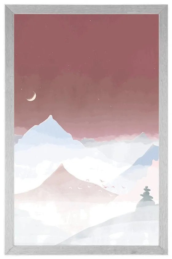 Plagát magické hory - 60x90 white