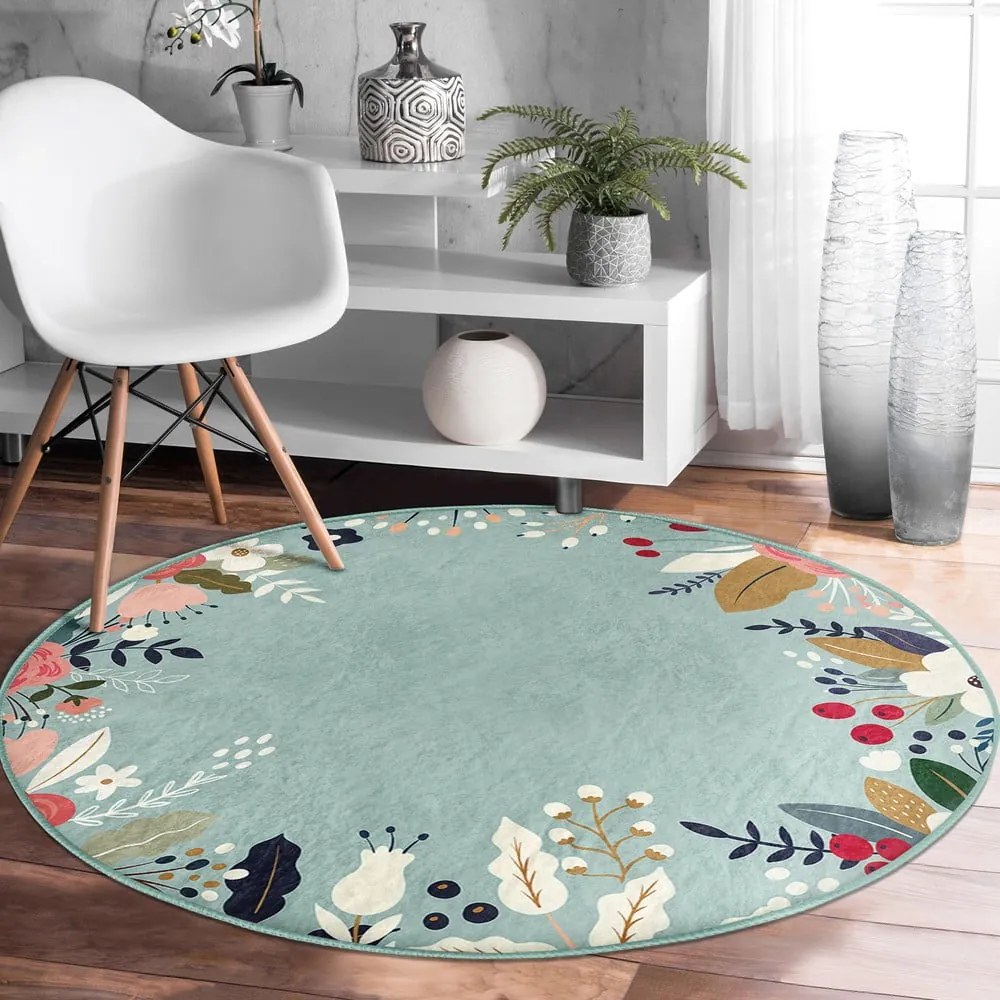 Prateľný okrúhly koberec vhodný pre robotické vysávače ø 120 cm Comfort – Mila Home