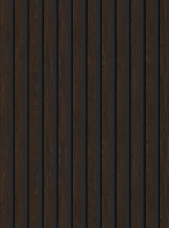 Mexen Lam-B, akustické stenové lamely 275 × 30 cm, HDF doska 4 mm, technická dyha, eben hnedý, S100-275307-3015-022