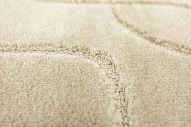 Kúpeľňový koberček Ivona svetlobéžový, línie