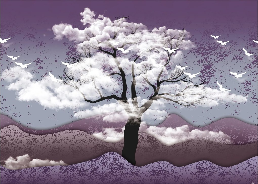 Obraz - Strom v oblakoch (70x50 cm)