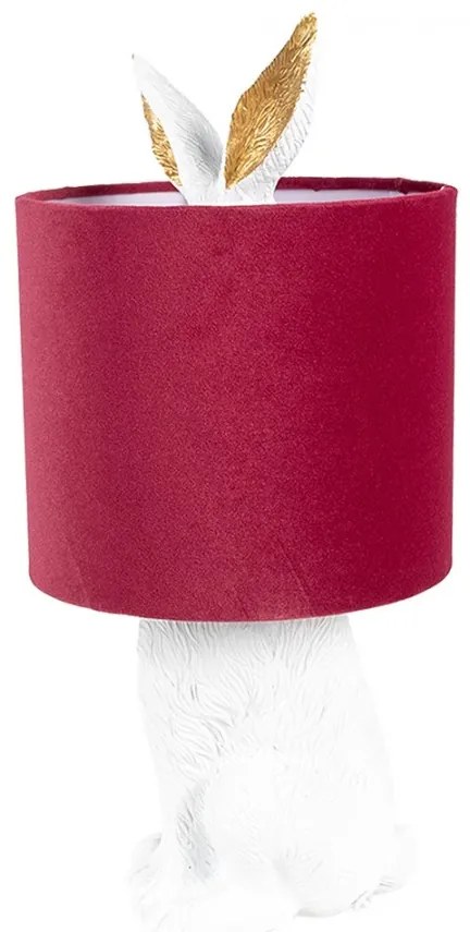 White & Red RABBIT veľkonočná lampa