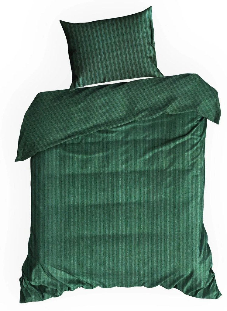 SATÉNOVÉ OBLIEČKY VERA 200X220 CM, 2 KS 70X80 CM TMAVOZELENÉ