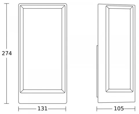 Steinel 085254 - LED Vonkajšie nástenné svietidlo L42C LED/12,6W/230V IP54