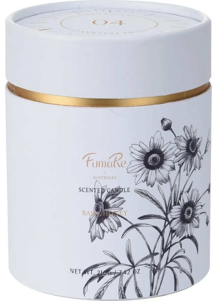 Sviečka v skle FumaRe Basil honey, 200 g