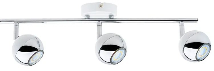 Bodové svietidlo Bianca, 3x LED 50w, biele/chrómové kovové tienidlo, w