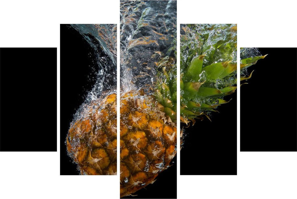 Obraz ananásu vo vode (150x105 cm)