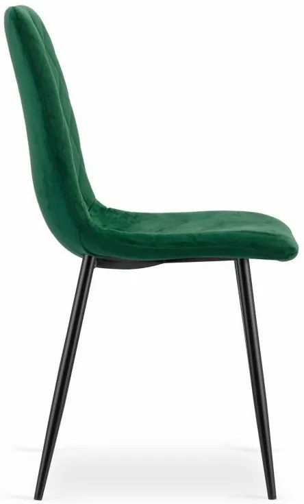 Set 2 kresiel TURIN - tmavozelený zamat