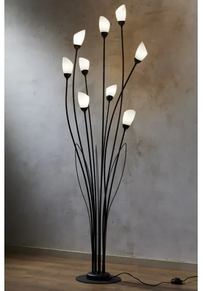 Jupiter 2058 - Stojacia lampa GLORIOSA 9xG9/14W/230V čierna