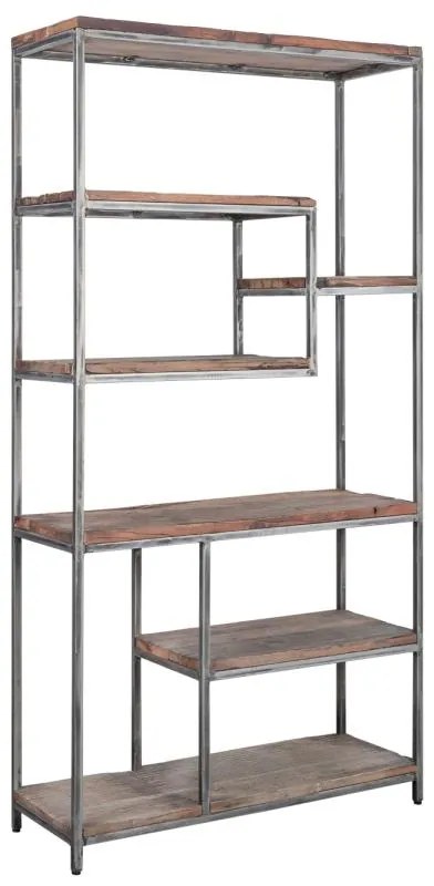 Dizajnový regál Shark 186 cm teak