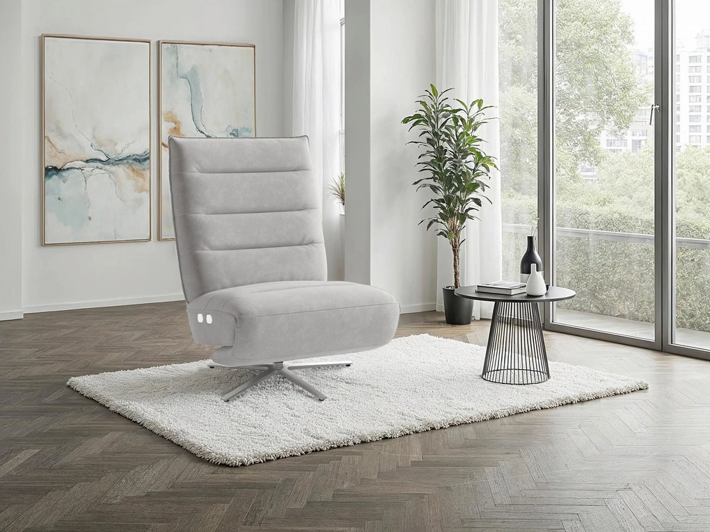 XXXLutz RELAXAČNÉ KRESLO, textil, strieborná Sit & More - Online Only obývacie izby - 000144038007