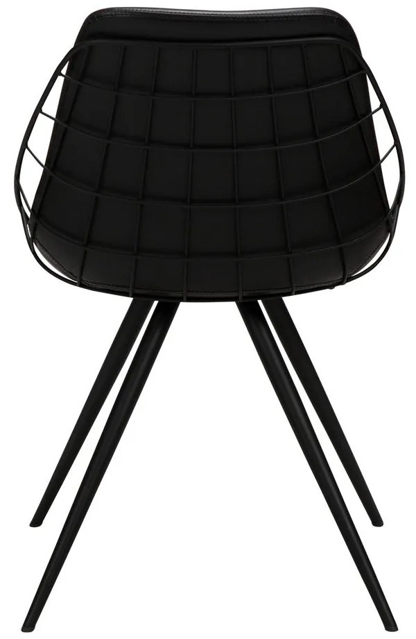 Čierna jedálenská stolička z imitácié kože DAN-FORM Denmark Sway