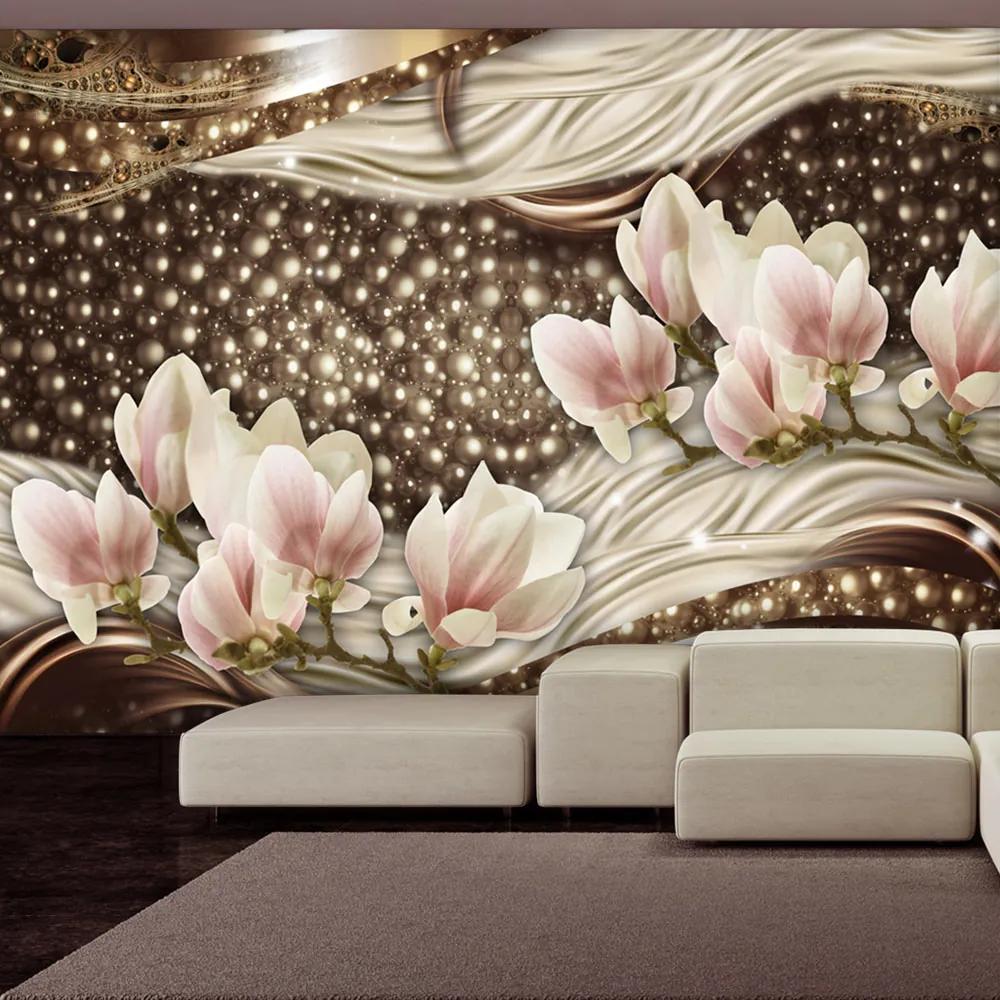 Artgeist Fototapeta - Pearls and Magnolias Veľkosť: 147x105, Verzia: Samolepiaca
