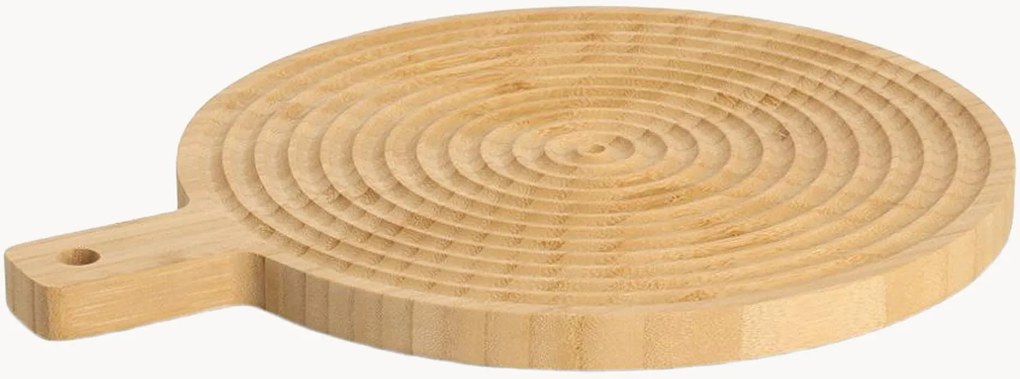 Okrúhla bambusová servírovacia doska Stripes