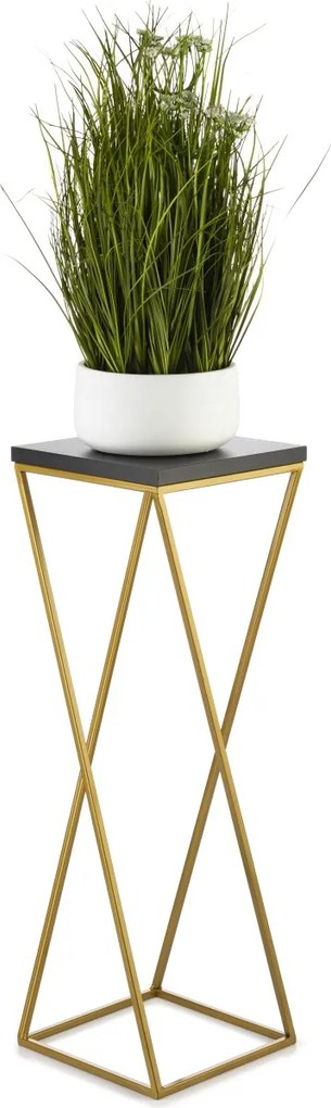 STOJAN NA KVETINÁČ LOFT7 70X24X24 CM ZLATÁ/ČIERNA