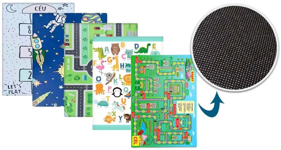 Detský koberec, 130x180 cm, rôzne motívy, skákacia škôlka