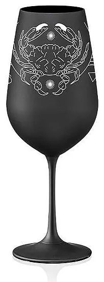 Crystalex pohár Zverokruhy Rak čierna 550 ml
