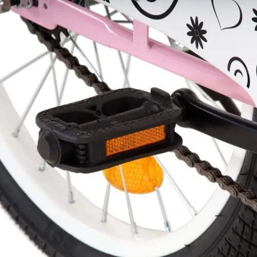 vidaXL Detský bicykel s predným nosičom 18 palcový ružový a čierny-