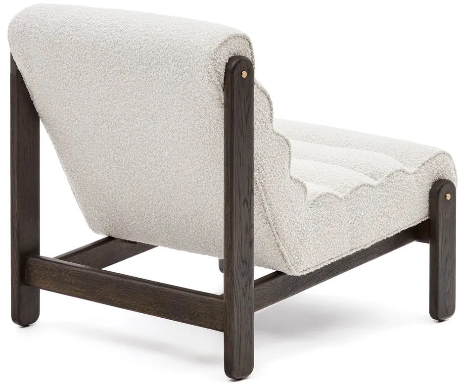 Biele kreslo z textílie buklé Magira – Kave Home