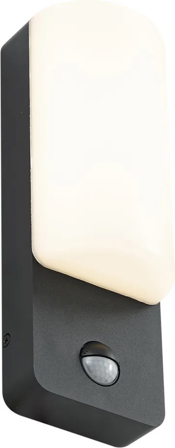 Vonkajšie nástenné svietidlo čierne s pohybovým senzorom vrátane LED - Shift