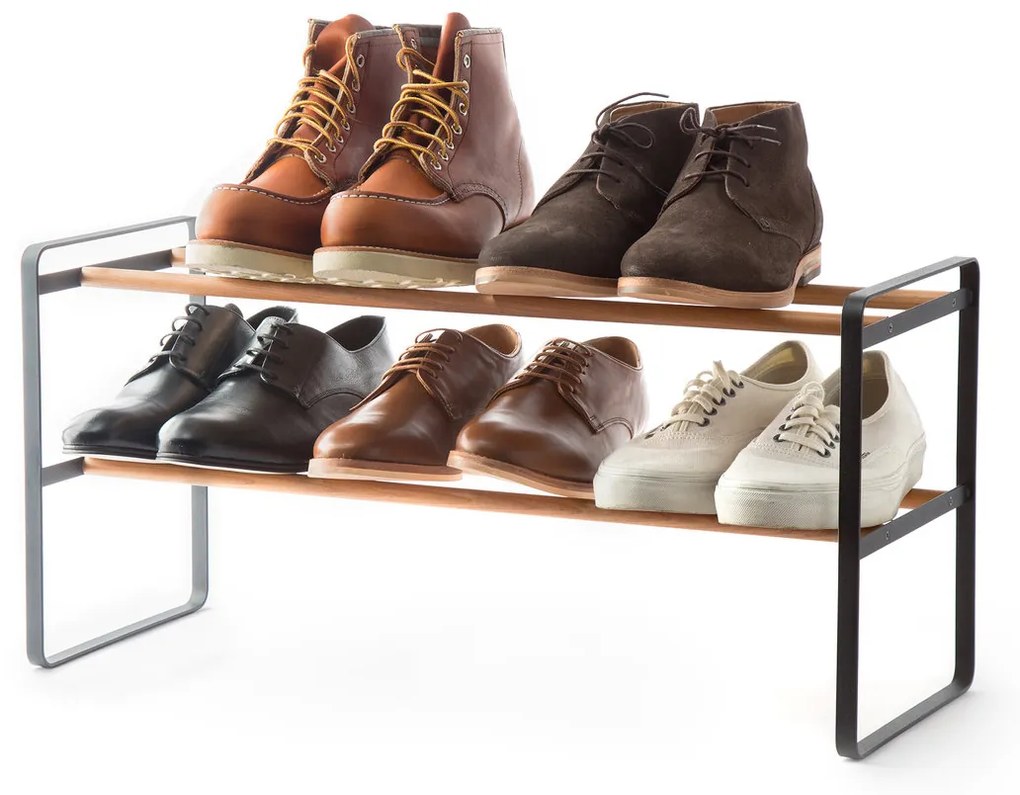 Stojan na topánky Yamazaki Shoe Rack 2, čierny