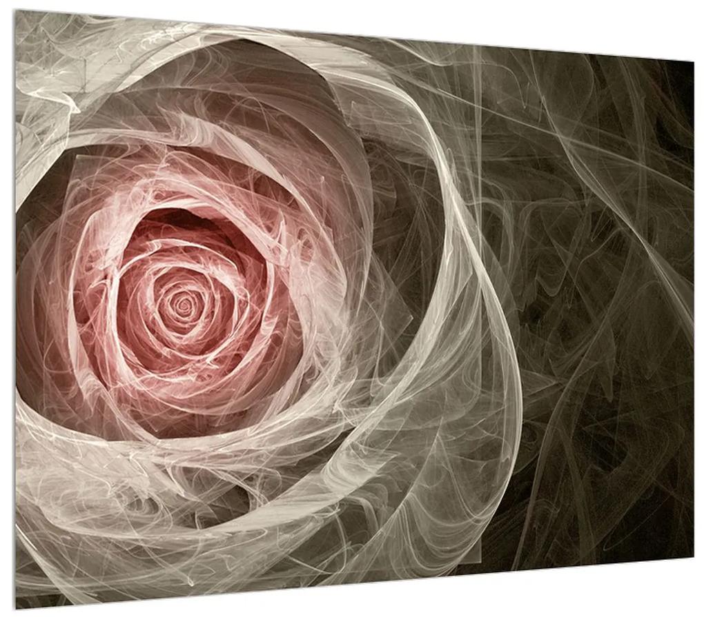 Abstraktný obraz ruže (70x50 cm)