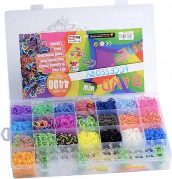 Kreatívna sada Gumičky na výrobu náramkov 4400ks
