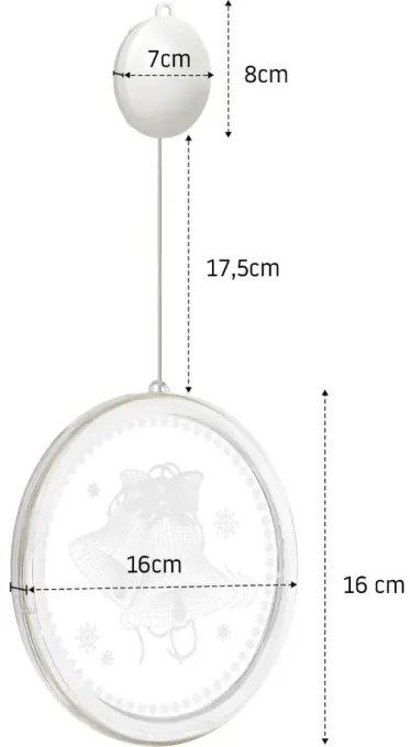 Vianočná LED dekorácia CD003 Mikuláš