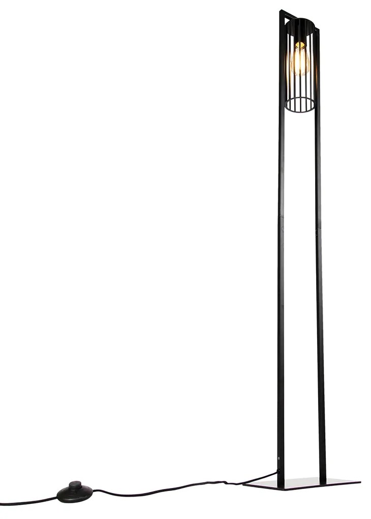 Inteligentná moderná stojaca lampa čierna vrátane WiFi ST64 - Balenco Wazo