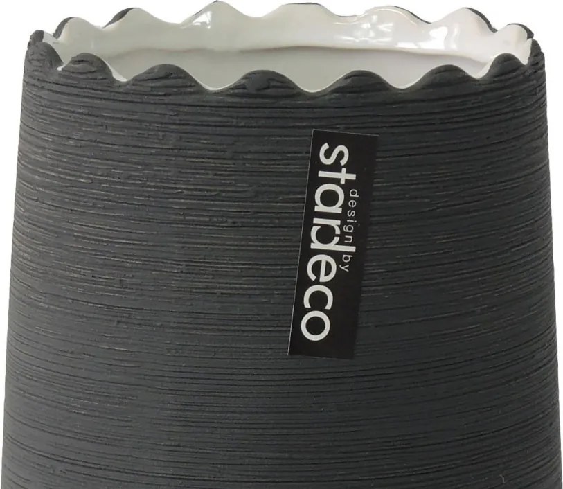 Váza Greta 30 cm, šedá matná