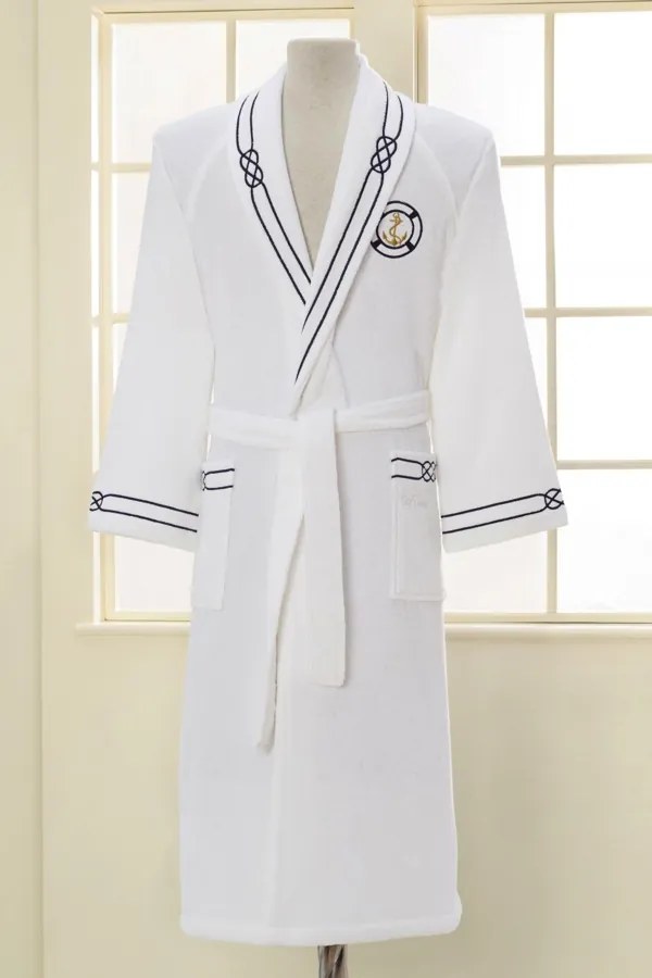 Soft Cotton Luxusný pánsky župan + uterák + papuče MARINE MAN v darčekovom balení