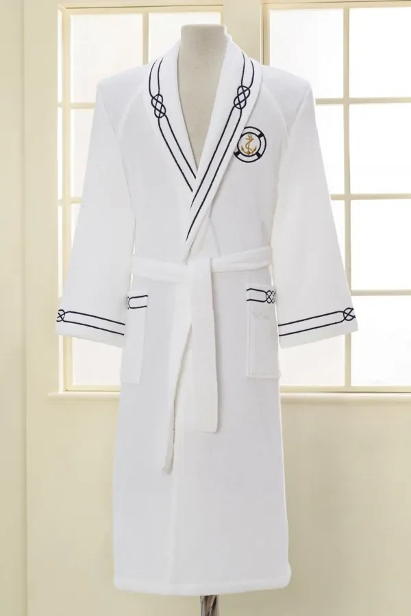Soft Cotton Luxusný pánsky župan + uterák + papuče MARINE MAN v darčekovom balení