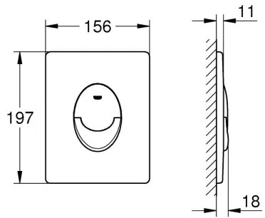 GROHE 38964KF0 - Splachovacie tlačidlo START 156 × 197 mm phantom čierne