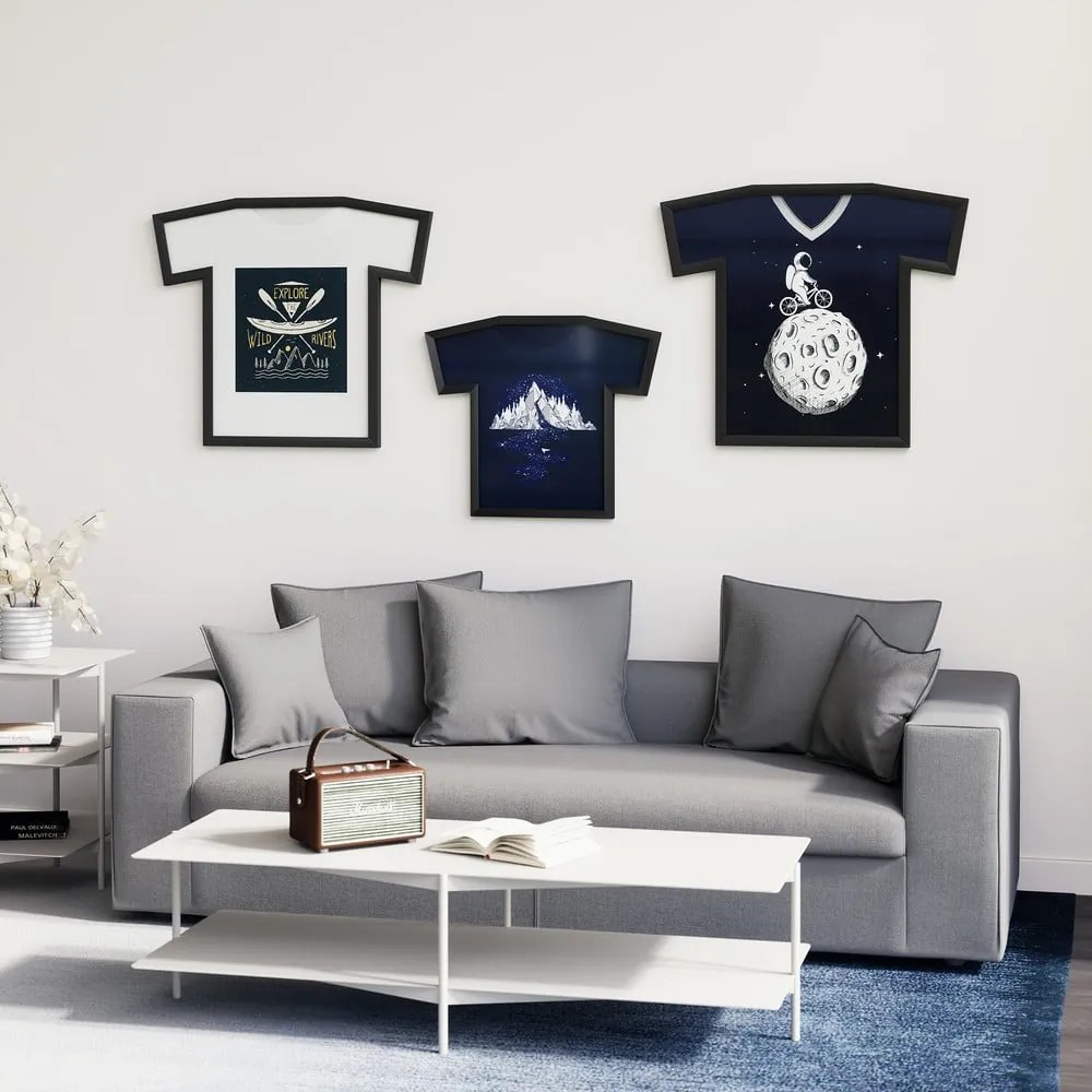 Čierny plastový rámček na stenu 62x72 cm T-Frame – Umbra