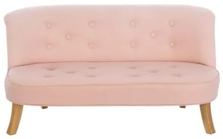 Cool &amp; Funny Somebunny Detská sedačka ľanová púdrovo ružová - Biela, 17 cm