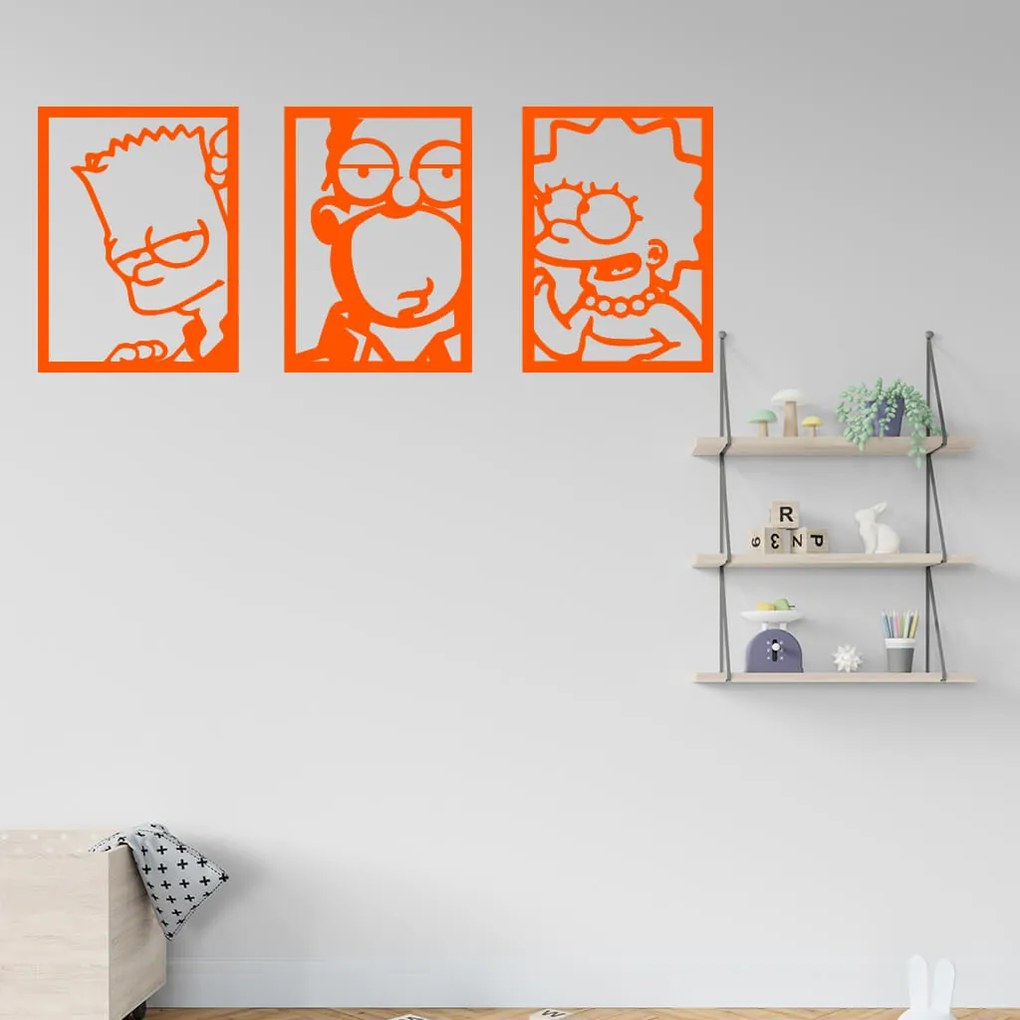 Veselá Stena Samolepka Bart Homer Lisa Simpsonovci Farba: hnedá, Veľkosť: 100 x 39 cm