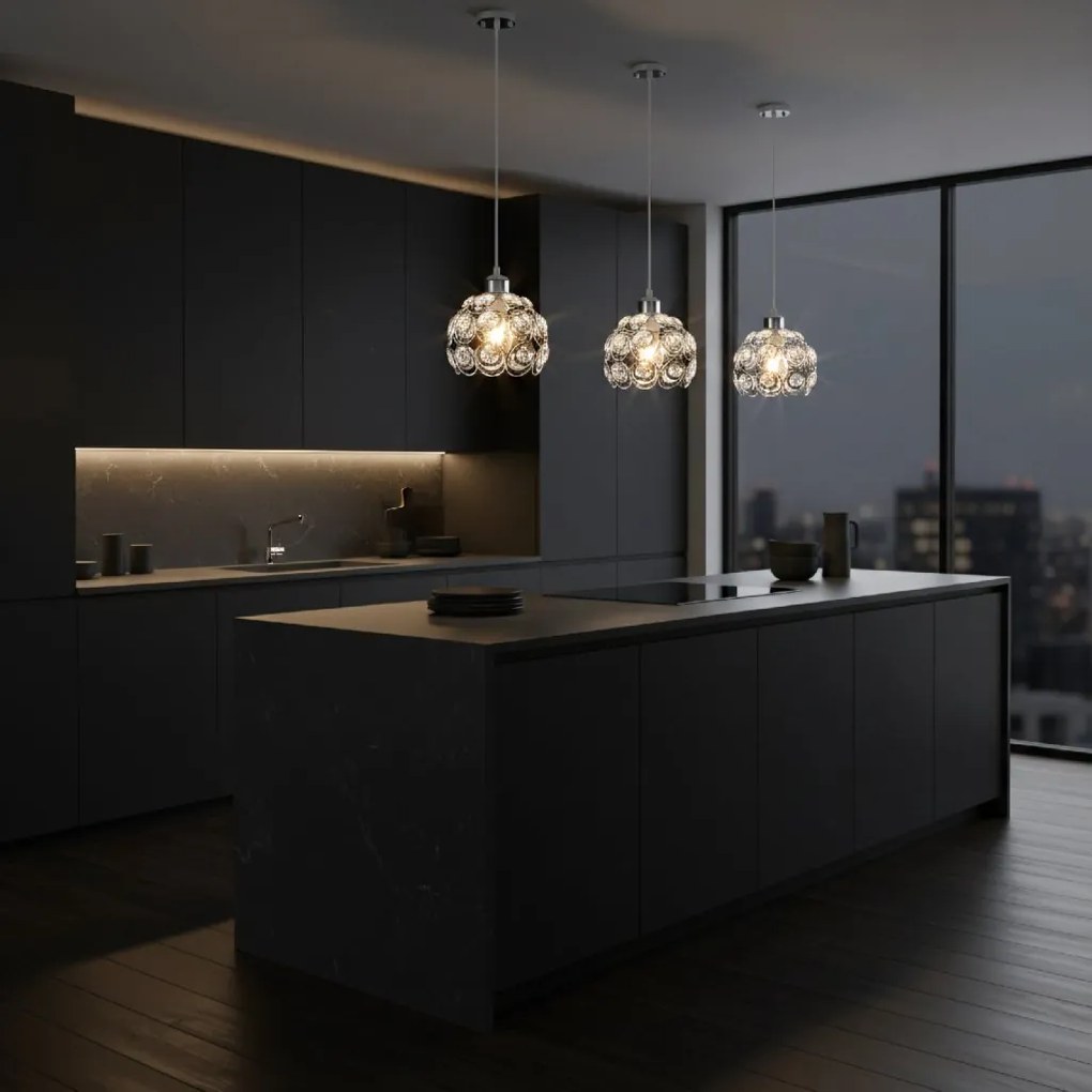 Toolight - Elegantná stropná lampa 1xE27 APP207, chrómová, OSW-00402