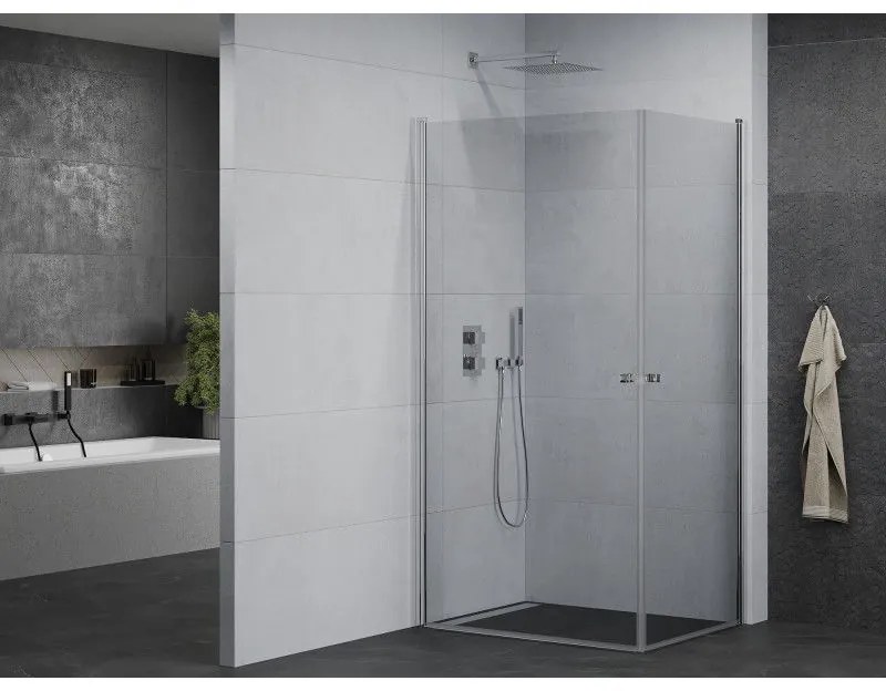 Mexen Pretoria sprchový kút duo 80x70 cm, chrómový profil, 6mm číre sklo, 852-080-070-02-00
