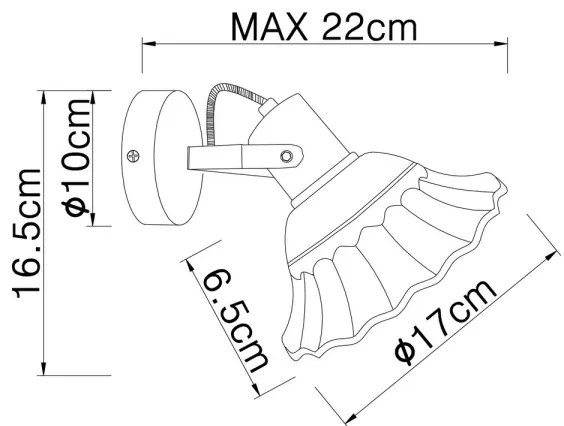 Globo 54050-1 - Nástenné bodové svietidlo JOWITA 1xE27/40W/230V