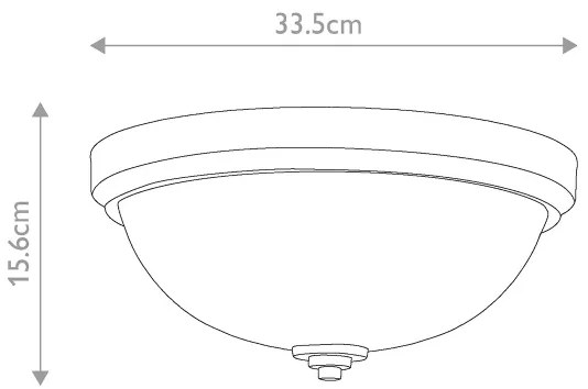 Elstead FE-MALIBU-F-BATH -Kúpeľňové stropné svietidlo MALIBU 1xE27/60W/230V IP44