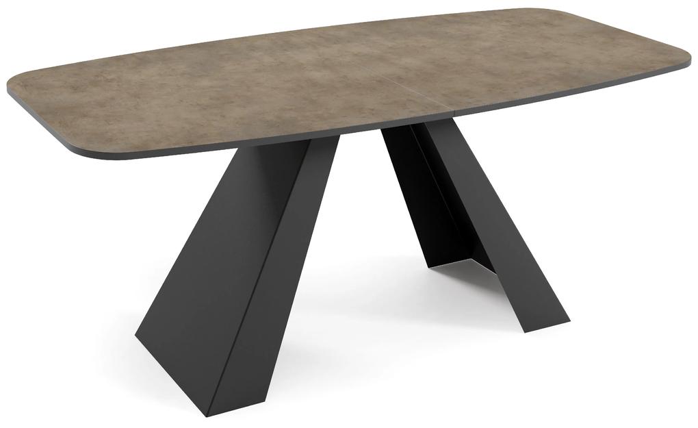 Rozkladací jedálenský stôl JONES tmavo sivý betón Rozmer stola: veľkosť-160cm