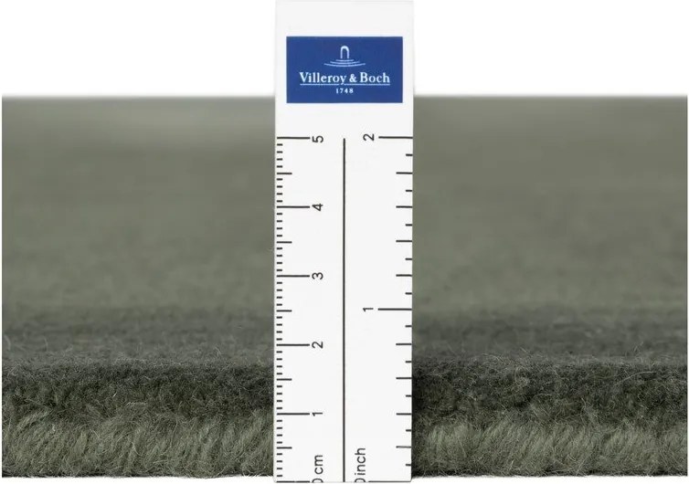 Tmavozelený ručne tkaný okrúhly koberec s prímesou vlny ø 160 cm Kari Organic – Villeroy&amp;Boch
